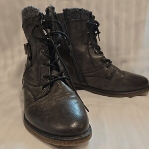 Rampage Brown Combat Moto Boots 8.5